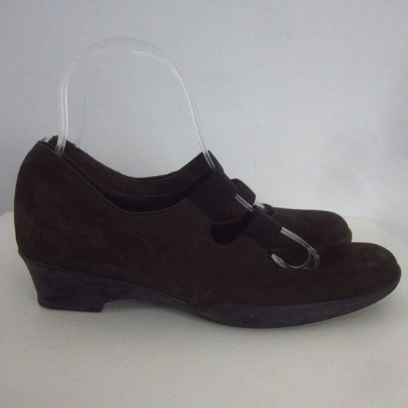 Arche Womens US 7 Flavor Truffle Brown Nubuck Suede Mary Jane Pumps Z1295 38 - Picture 9 of 12